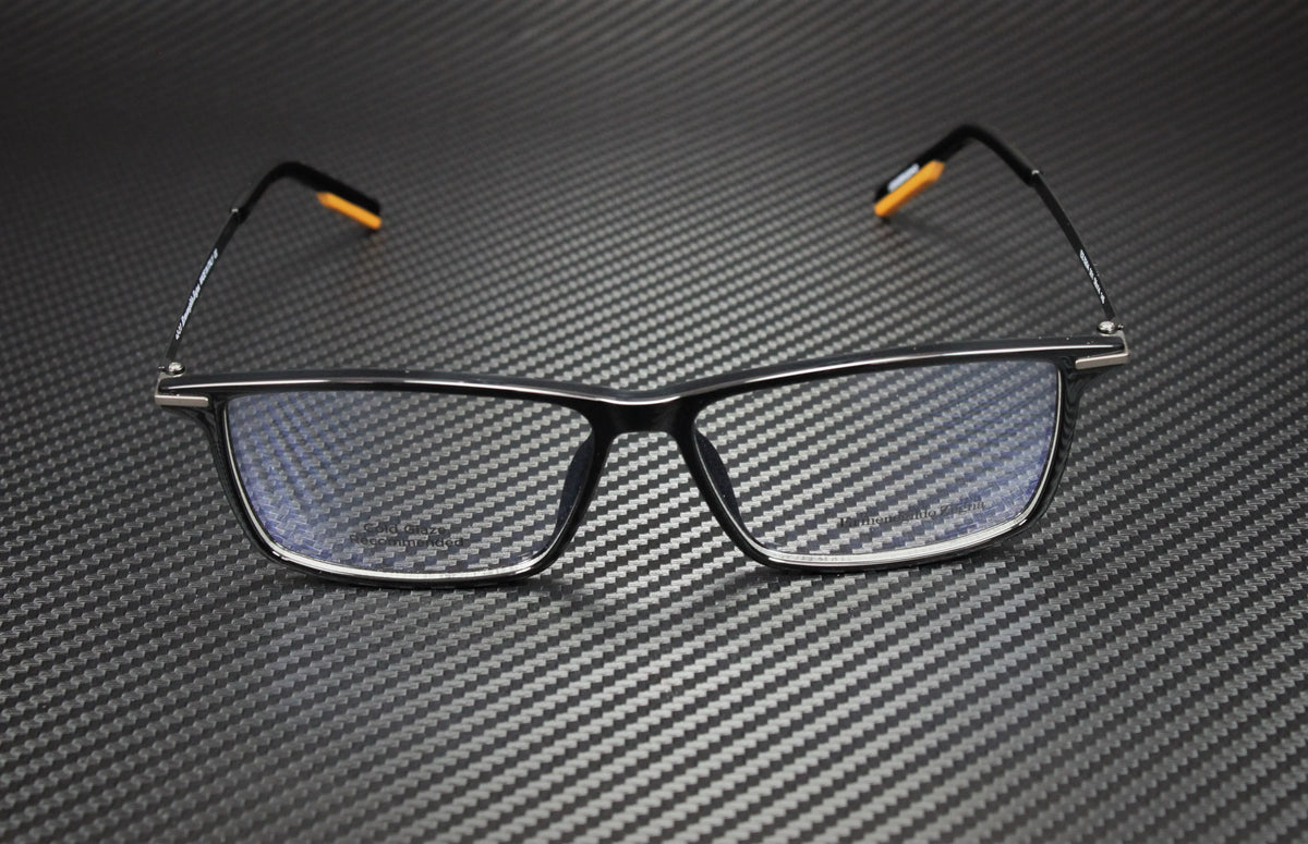 Ermenegildo Zegna  001 Shiny Black Clr Lens Injected 58mm Men's Eyeglasses