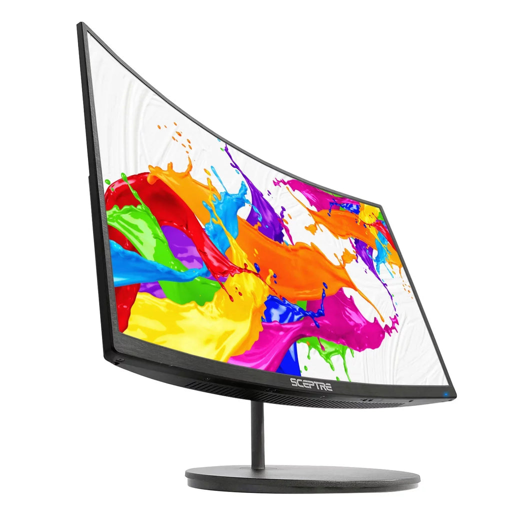 Sceptre -1920R 24" Curved 75Hz Gaming  Monitor Full  1080P  DisplayPort  Speakers Ultra Thin Metal Black