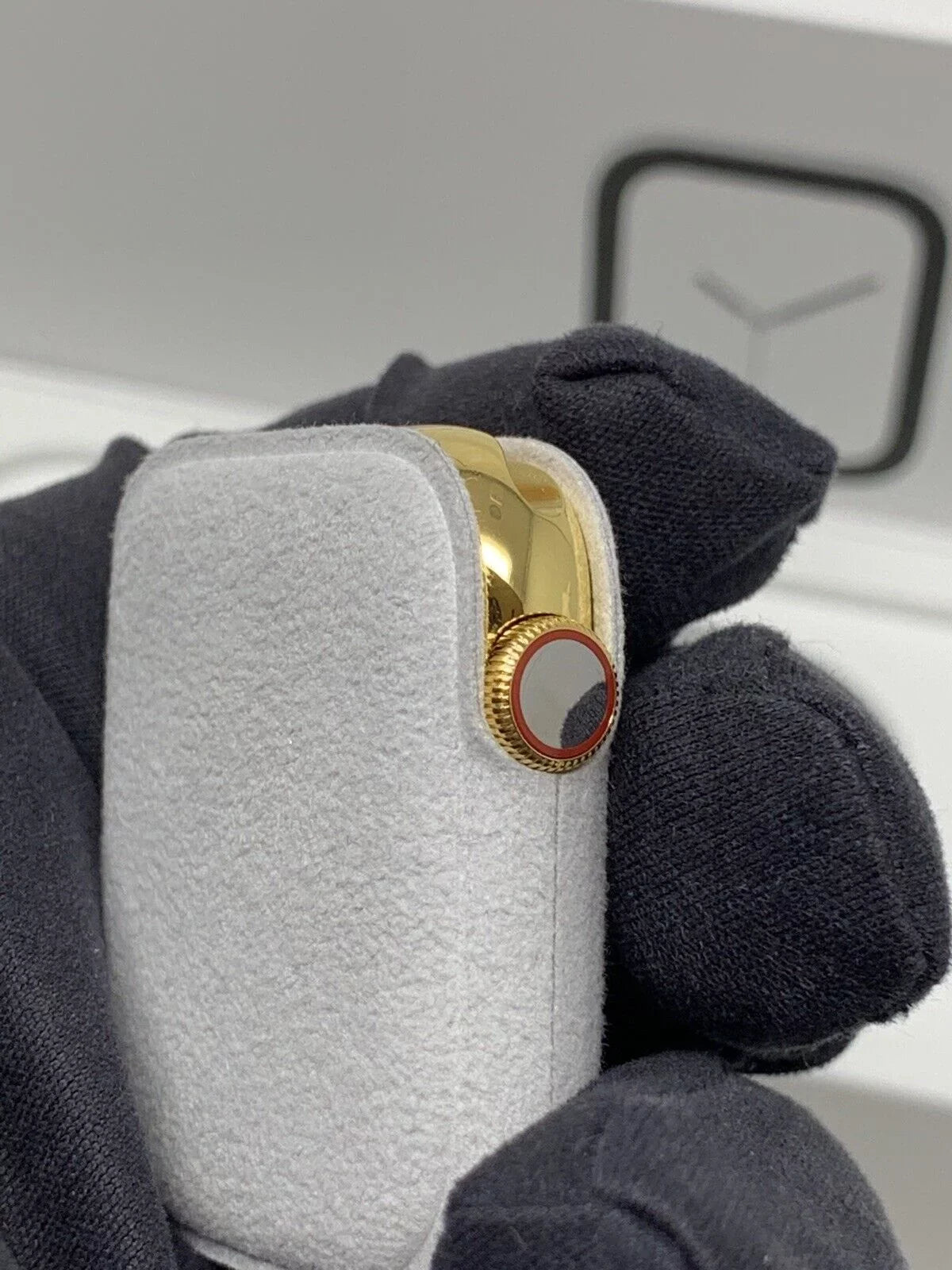 24K Gold Plated 44MM iWatch  5 Gold Link Band Diamond Rhinestones