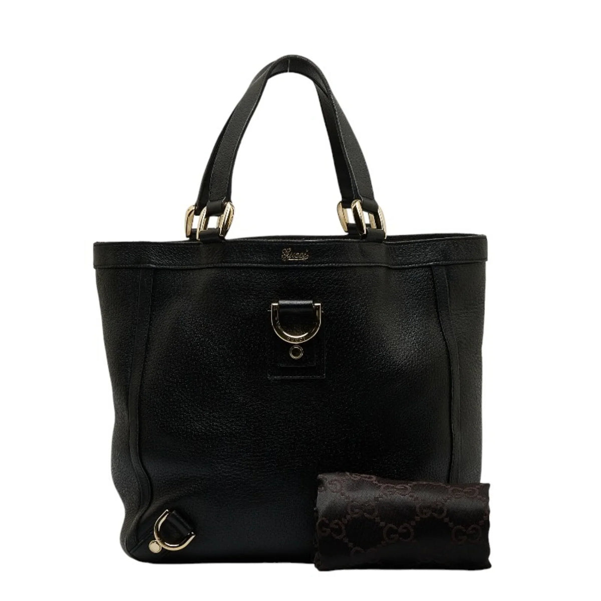 Pre-Owned Gucci Abbey Handbag Tote Bag 130739 Black Leather Women's  (Good)