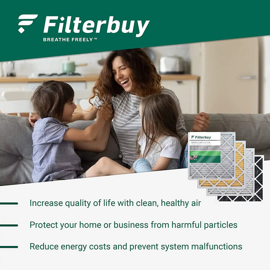Filterbuy 12x12x4  11 Pleated   Furnace Air Filters (2-Pack)