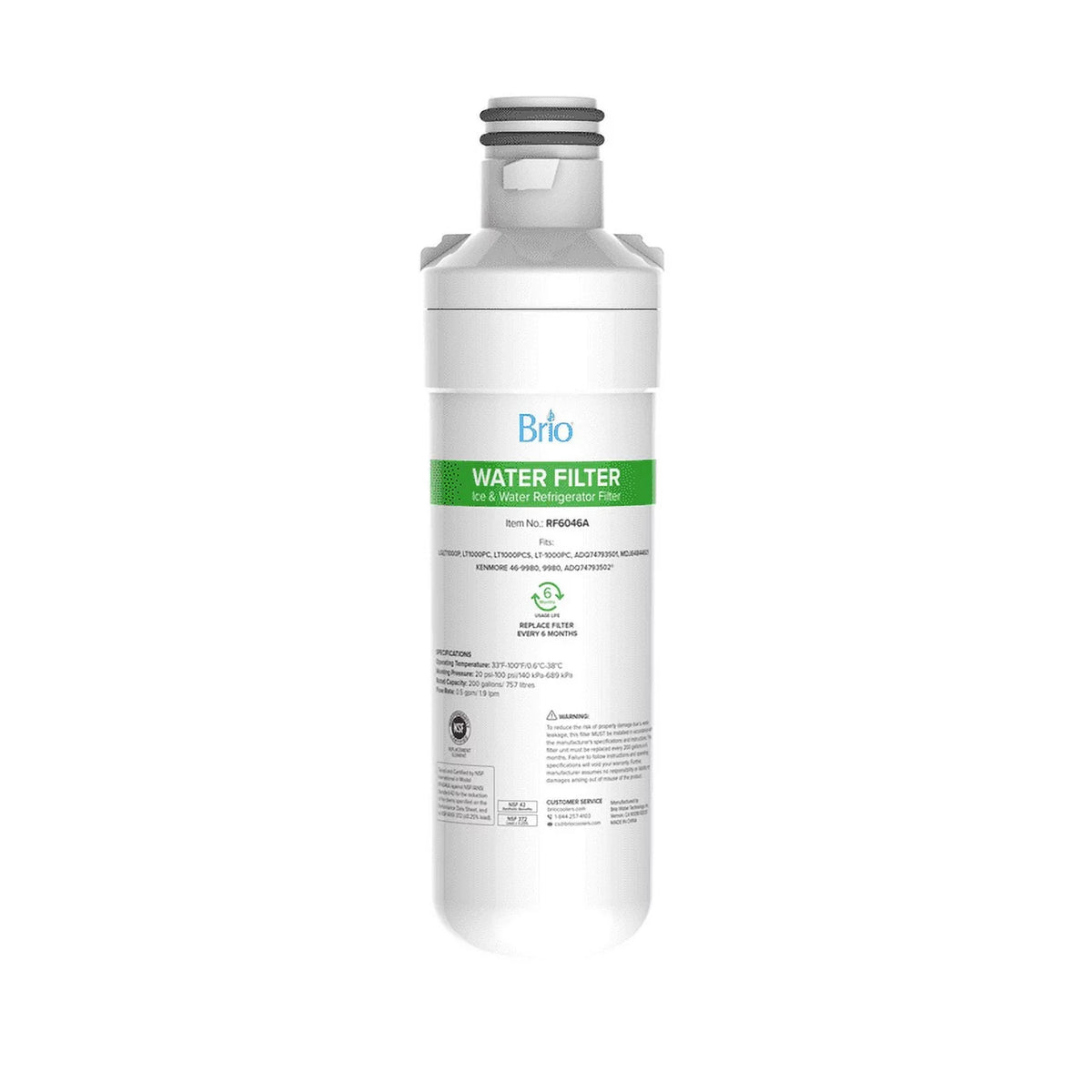 Brio 6046A Refrigerator Water Filter Replacement Compatible With , , , -1000PC,