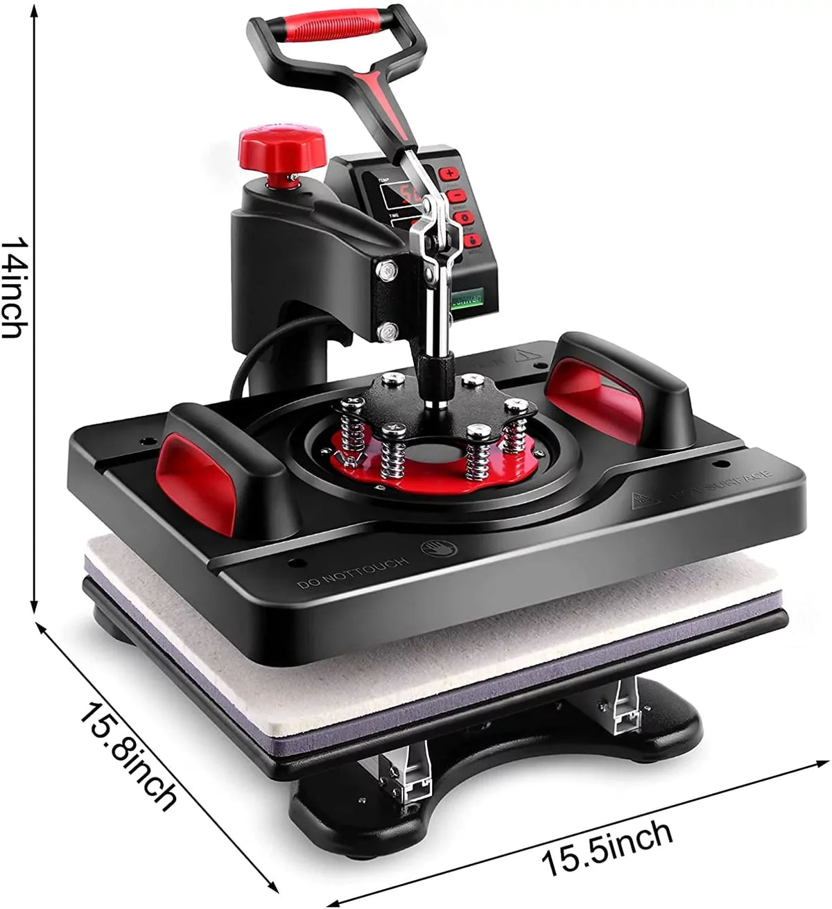 Qhomic Power Heat Press Machine 12 x 15 Inch Digital Heat Press Sublimation Printer Press Heat Transfer Machine for -Shirt, 8 in 1, Gifts for Men Women