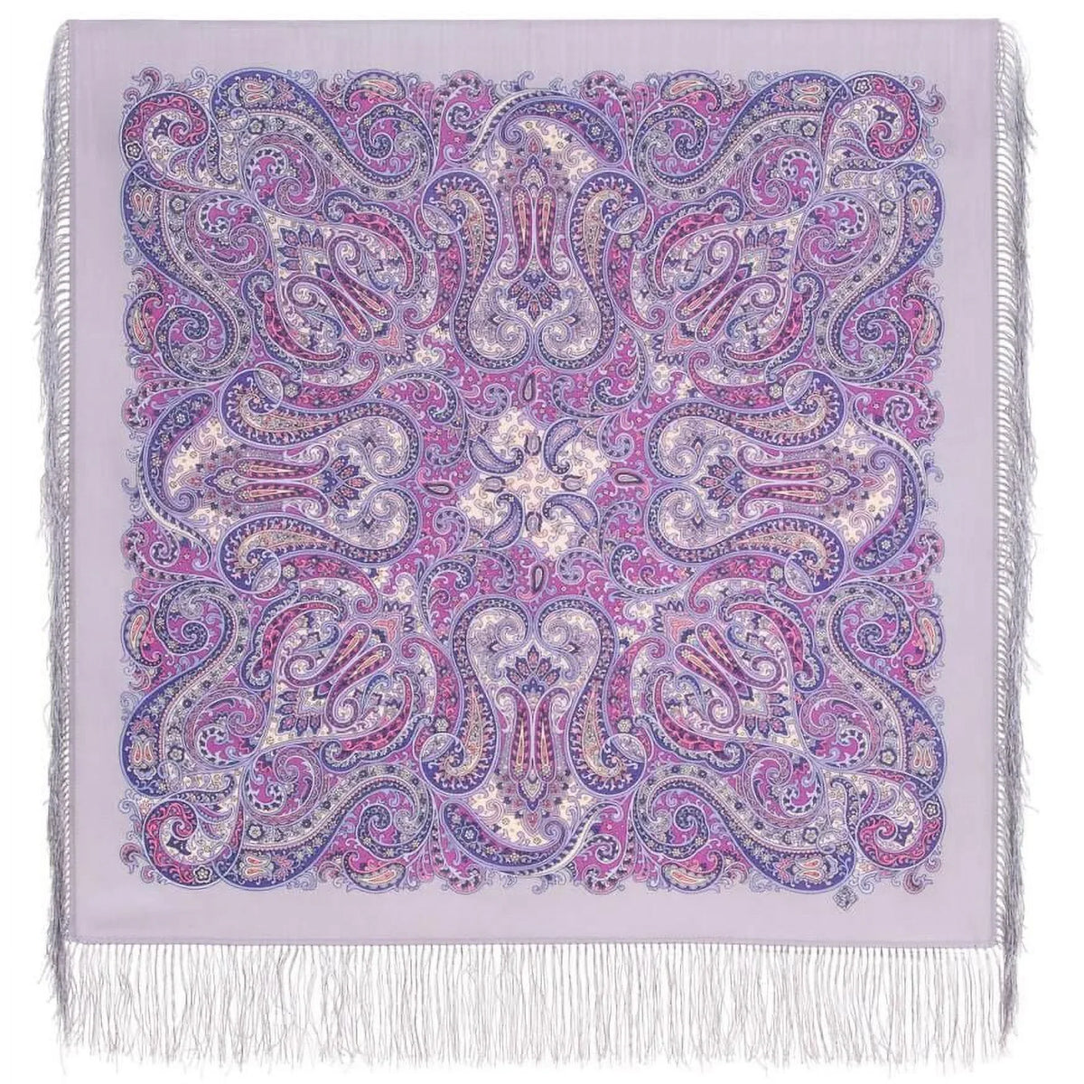 Spring Storm Pavlovo Posad Wool Shawl in Lilac