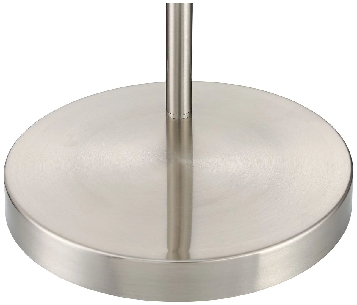 360 Lighting Modern Arc Floor Lamp with  Charging Port 72" Tall Brushed Nickel White Drum Shade for Living Room Reading House
