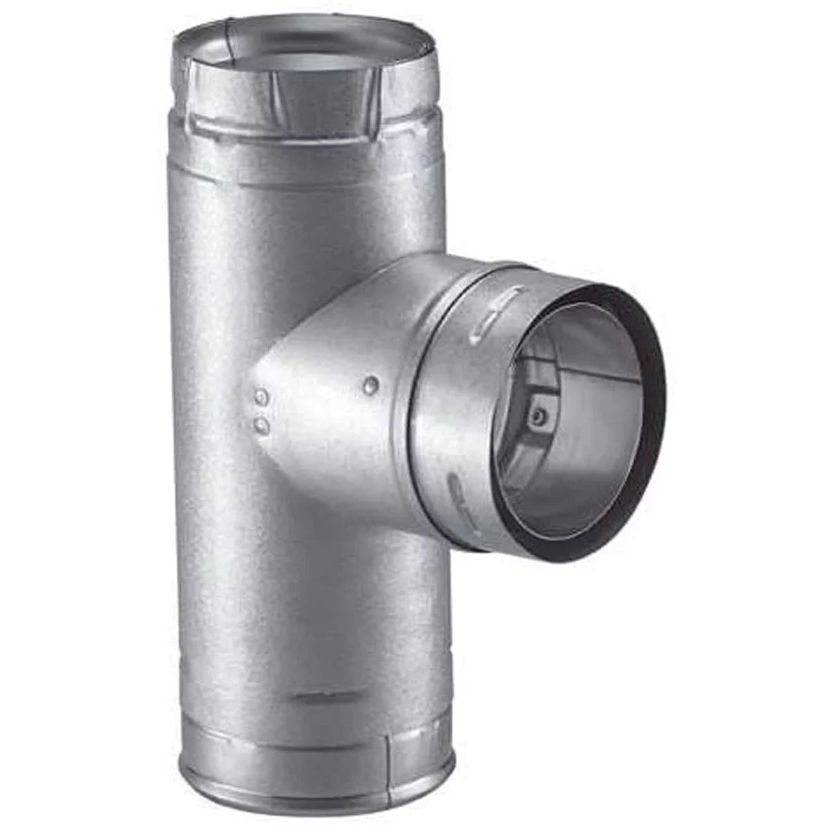 4'' PelletVent Pro Galvalume Single Tee with Clean-Out Tee Cap - 4PVP-