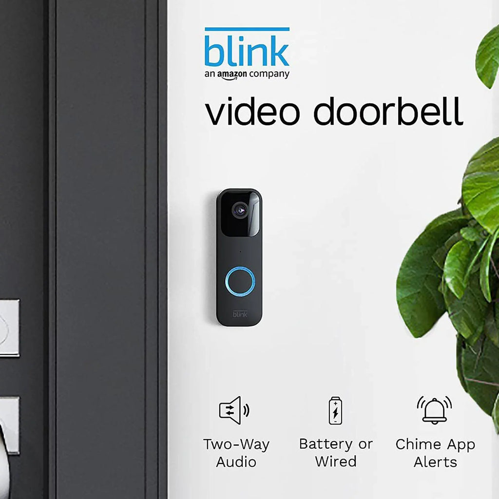 Blink_Outdoor Whole Home Bundle, 1 Floodlight Mount, 3 Outdoor & 1 Indoor Cameras, Video Doorbell +  32GB  Drive & Cleaning Cloth