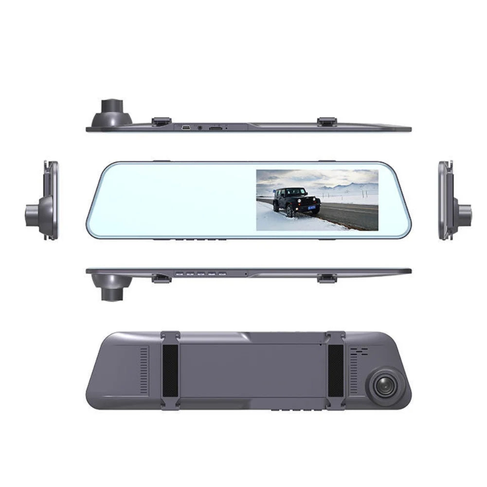 Driving recorder dual recording 5 inch  1080P night vision rear view car video recorder  full touch screen
