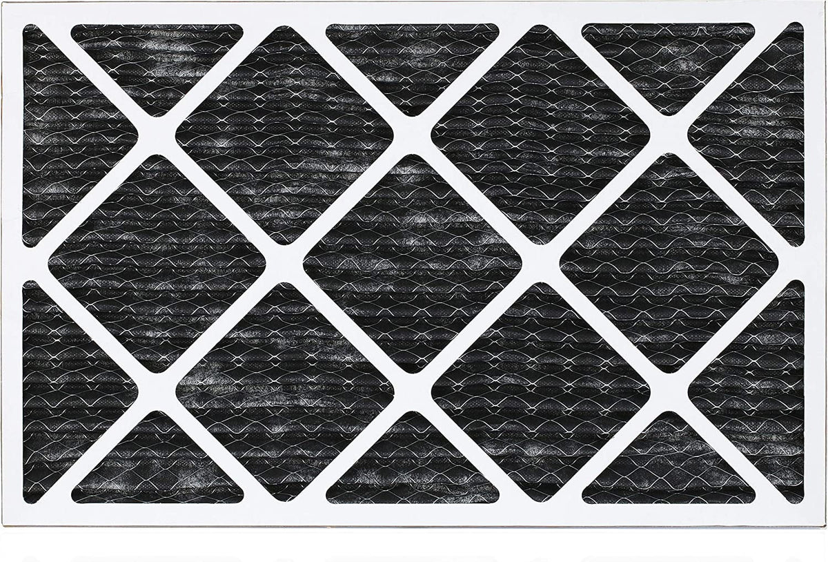 Filterbuy 14x25x1  8 Odor Eliminator Pleated   Furnace Air Filters with Activated Carbon (5-Pack)