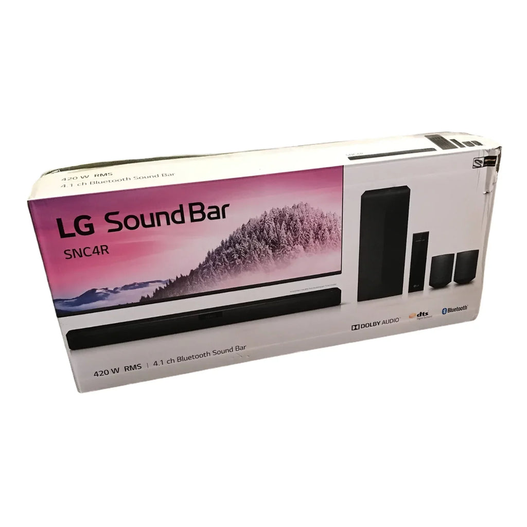 4.1 Channel Soundbar with Surround Sound Speakers, Black