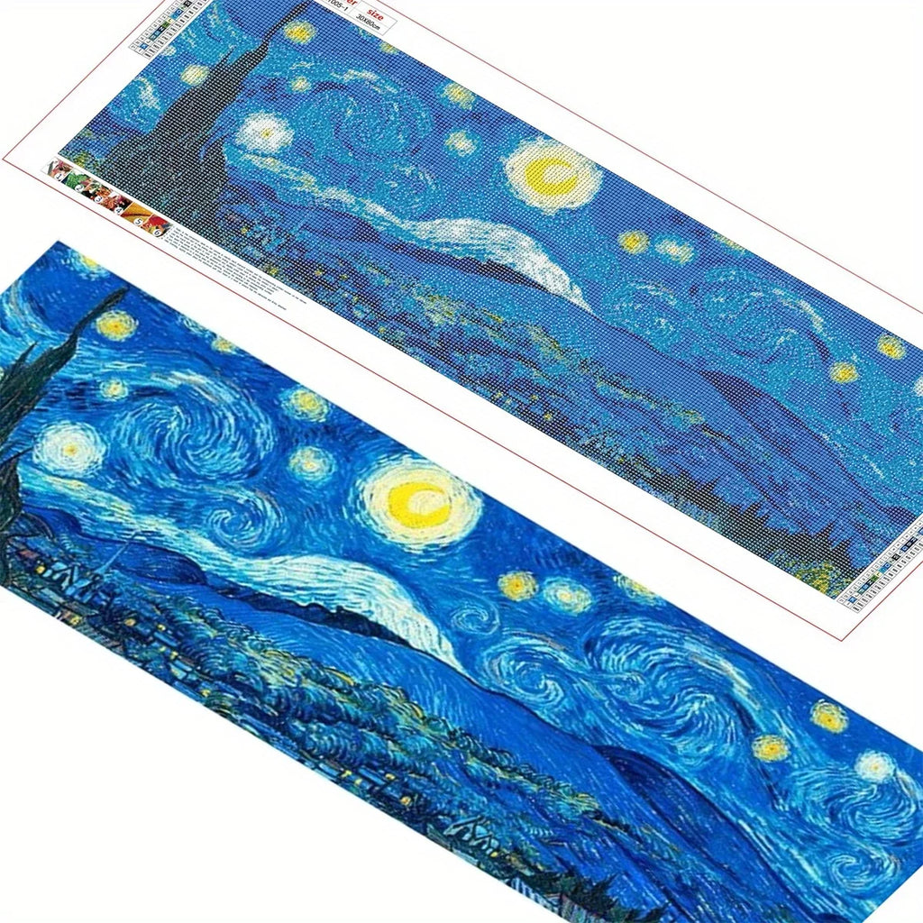 Create a Masterpiece with This 30x80cm 5D Van Gogh's Starry Sky  Diamond Painting Set!