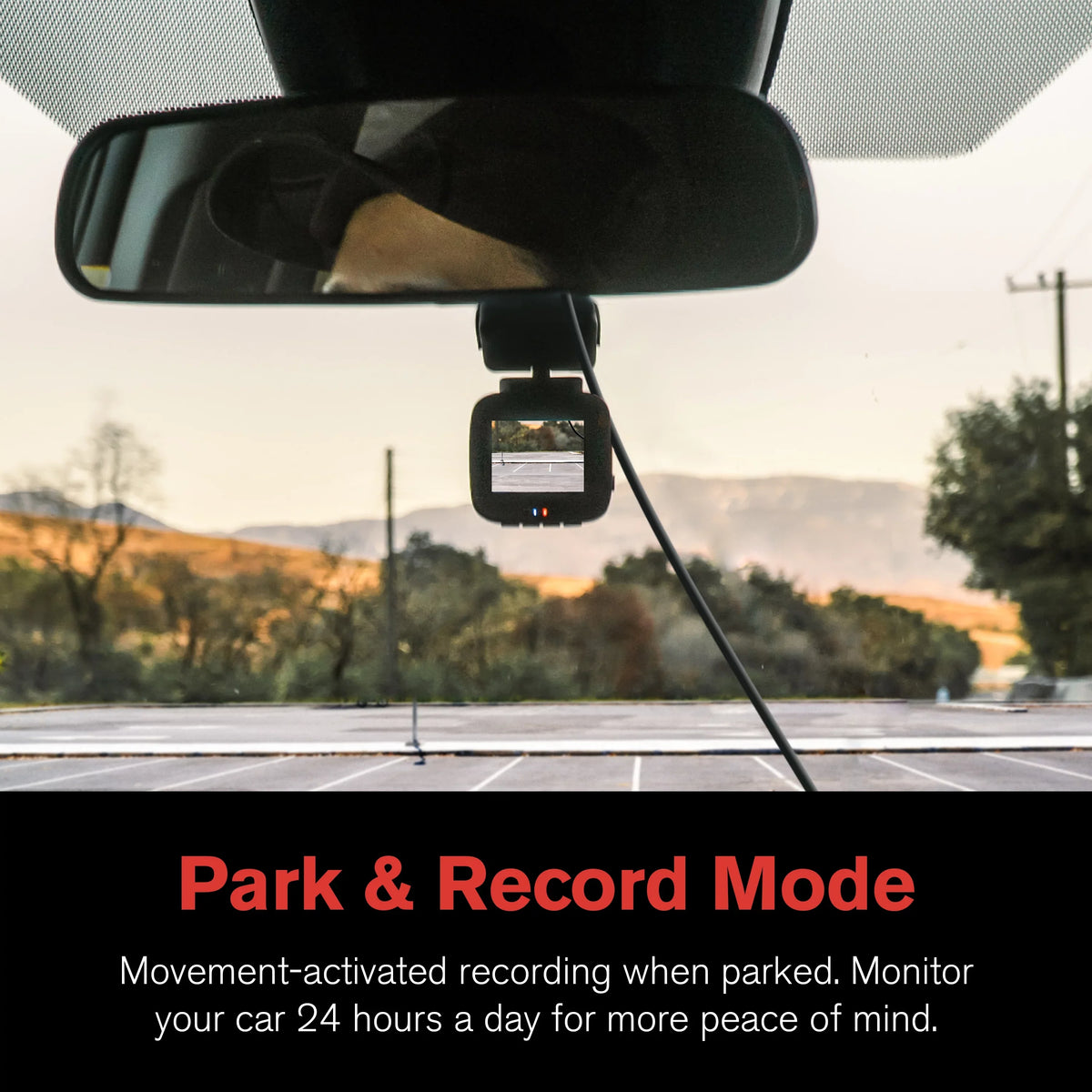 1080p Roadcam with App, 140 Degree Wide Angle Lense, 2.4"  Screen, -Sensor Technology with Park and Record Mode, Loop Recording