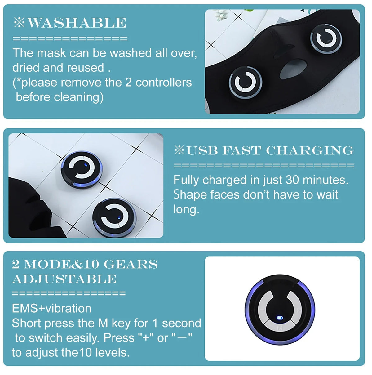 Micro-current Facial Device,  Face Mask, Electric Thin Face Massager, Facial Lifting Silicon Mask