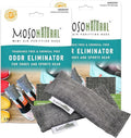 Moso Natural Mini Air Purifying Bags.  Scent Free Odor Eliminator for Shoes, Gym Bags and Sports Gear. Premium Moso Bamboo Charcoal Odor Absorber. (Two Packs of Two 75g Bags) 2 Year Lifespan!
