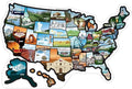 See Many Places  State Sticker Map, 19x13" Travel Trailer Decals, 50 States