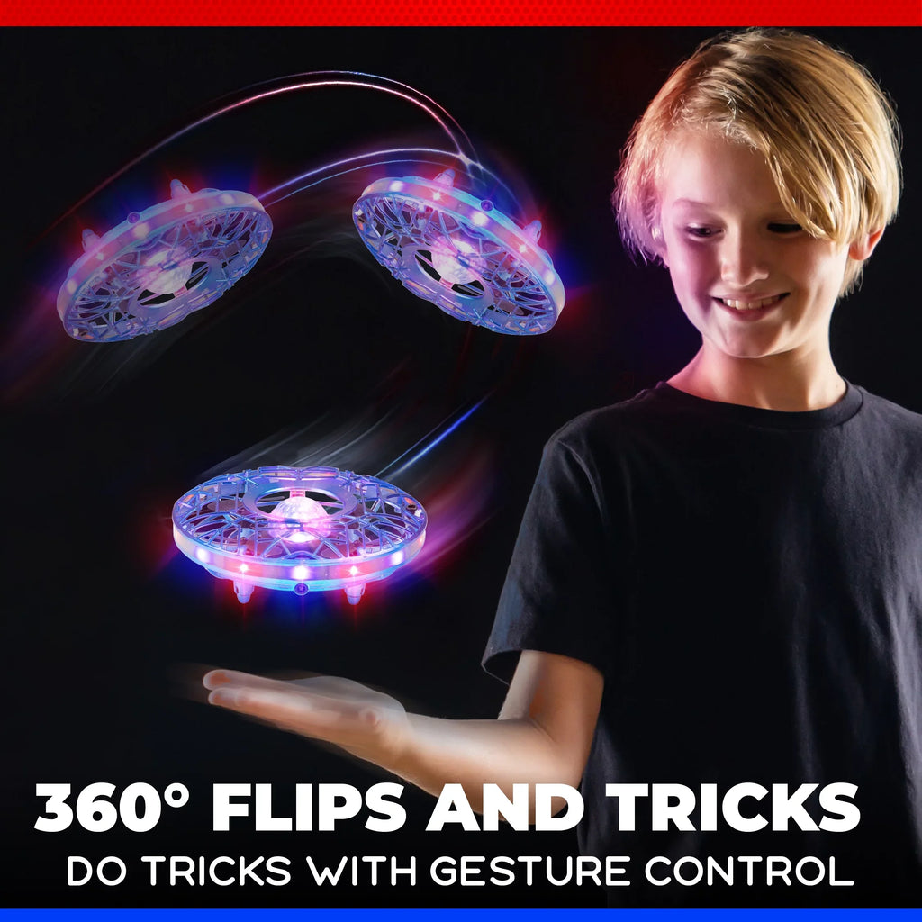 Force1 Scoot Pro Aerial Drone Hand Controlled Mini Drone with Projector  Light (Blue)