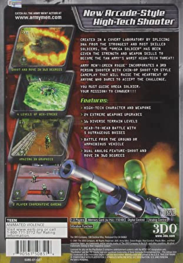 Army Men: Green Rogue  (Brand New Factory Sealed  Version) Playstation 2