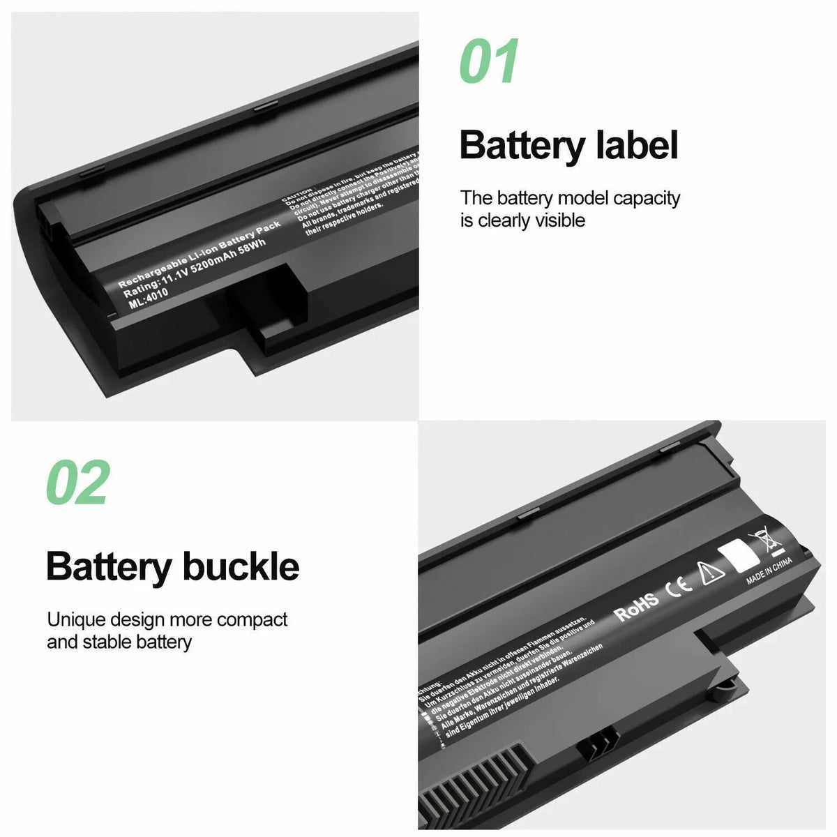 Battery  for Dell Inspiron 13R 14R 17R    fits 04YRJH