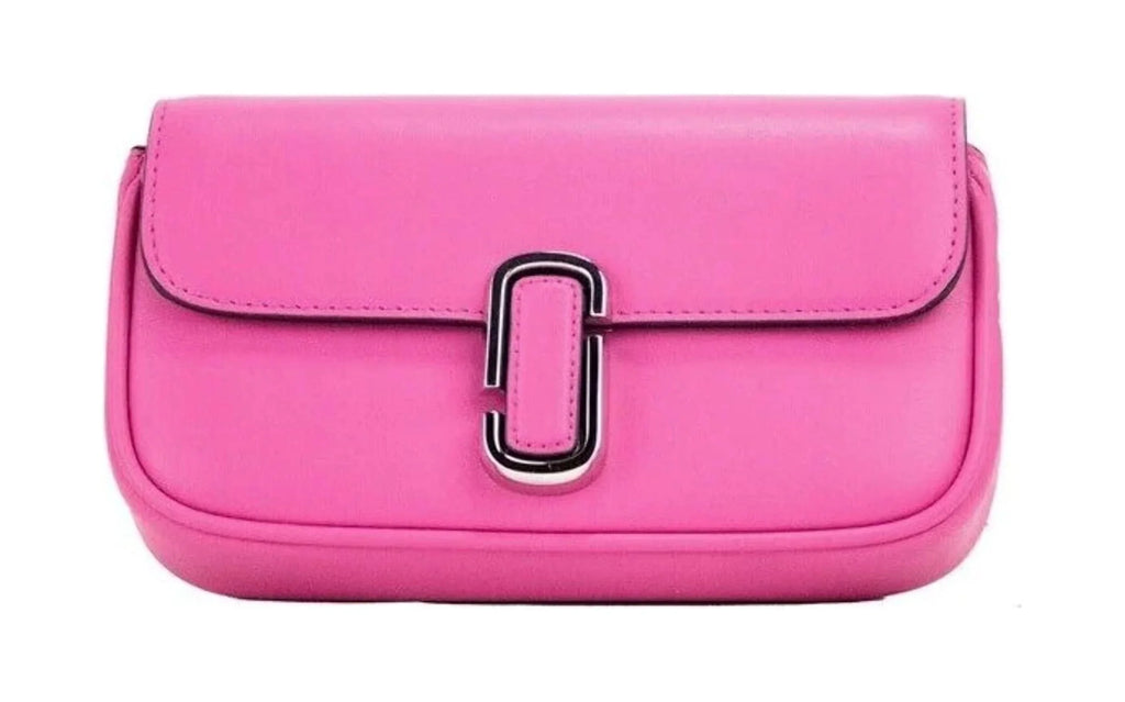 Marc Jacobs The  Marc Mini Shoulder Bag Magenta Smooth Leather Convertible Bag