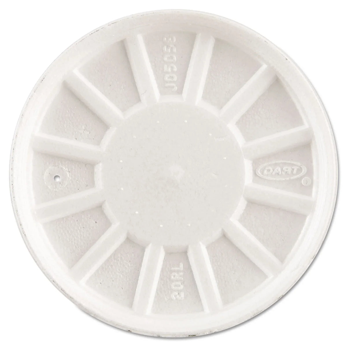 Dart  Vented Foam Lids Fits 6 to 32 oz Cups, White - Case of 5