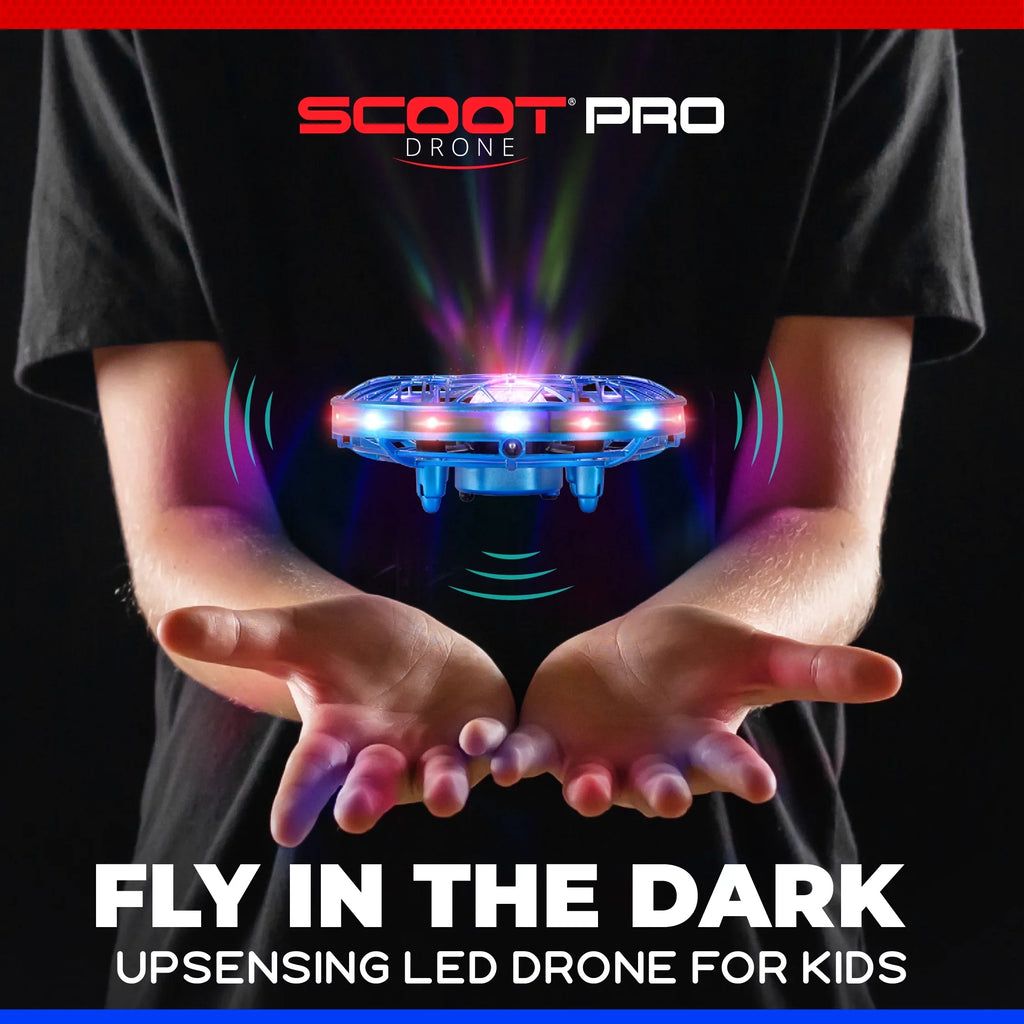 Force1 Scoot Pro Aerial Drone Hand Controlled Mini Drone with Projector  Light (Blue)