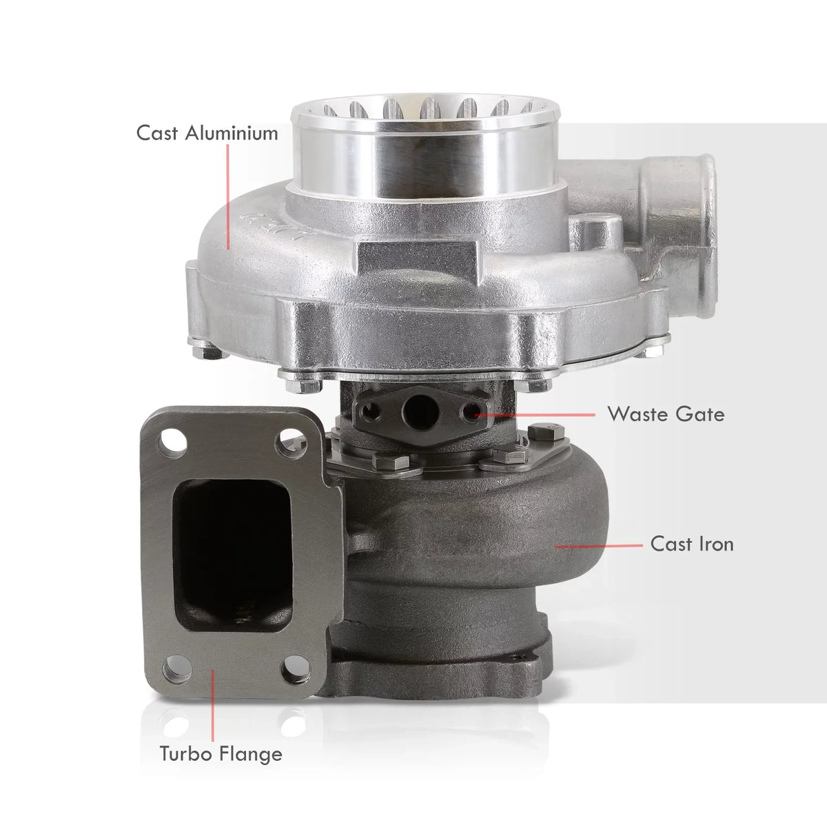 Distributors     Turbocharger Water & Oil Cooled 0.70  Compressor 0.82 / Turbine  4-Bolt Flange Turbo Charger Boost Anti-Surge Compatible/Replacement For Universal Car