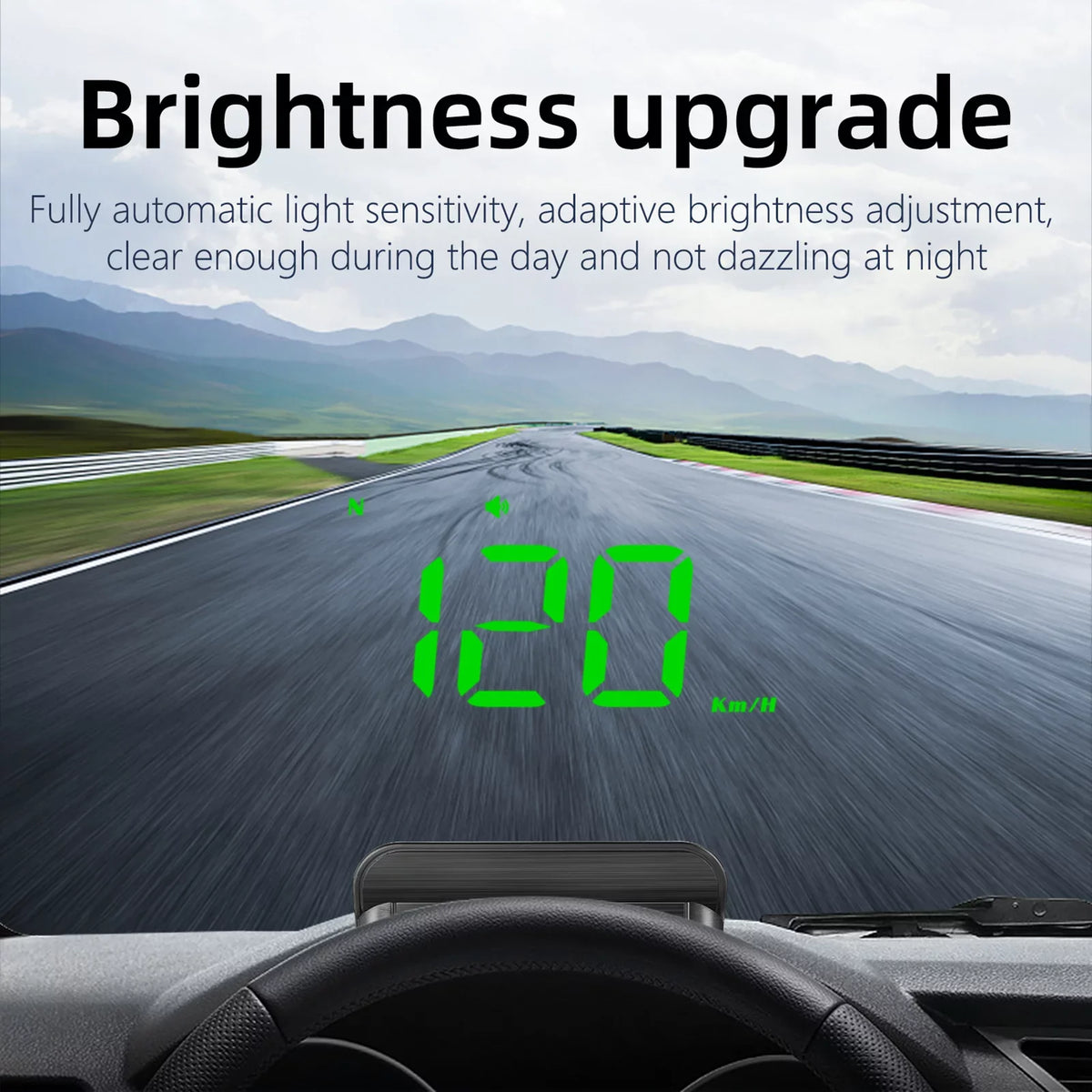 moobody Car  3.5 inch Head-up Display Windshield Projecter Digital Vehicle Speedometer  Model Overspeed Warning Fatigue Driving Alarm